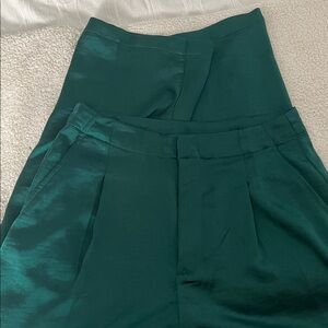 GAP Deep Green Satin Pants